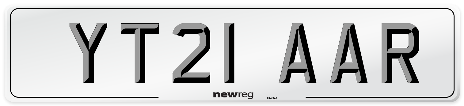 YT21 AAR Number Plate from New Reg
